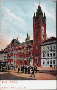 Switzerland Basel Rathaus Vintage Postcard C289