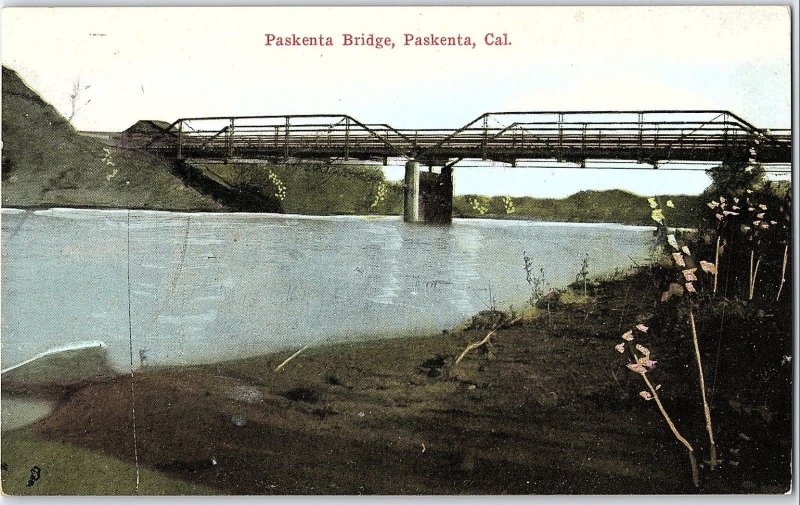 C.1910 Paskenta Bridge, Pakenta, Cal. Vintage Postcard P135