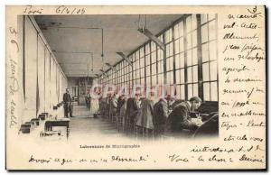 Old Postcard From Paris Laboratory micrograph