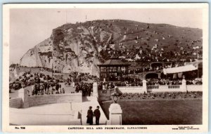 RPPC ILFRACOMBE, DEVON England ~ CAPSTONE HILL & PROMENADE  Postcard