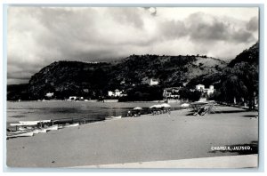 c1950's Hills Boat River View Chapala Jalisco Mexico RPPC Photo Postcard