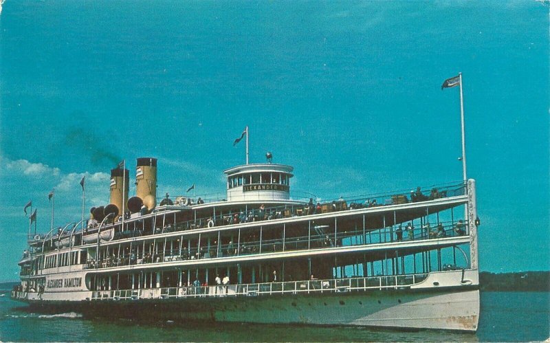 Alexander Hamilton Hudson River Line Ship Newburgh NY Chrome Postcard Unused 