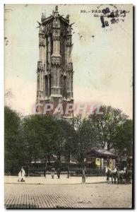 Paris - 4 - Tour Saint Jacques - Old Postcard