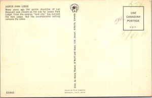 Postcard HOTEL SCENE Jasper Alberta AB AN4760