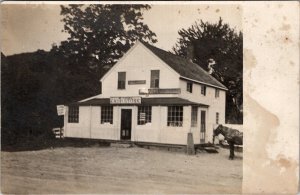 Mount Carmel CT RPPC Post Office Center and Cash Store Postcard A29