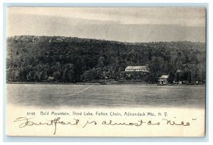 1907 Bald Mountain Third Lake Fulton Chain Adirondack Mts. New York NY Postcard 