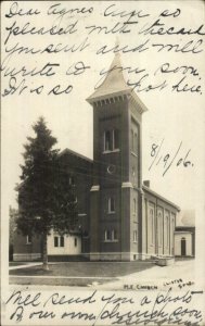 Clifton Springs NY ME Church c1905 Real Photo Postcard