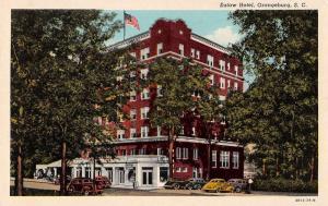 Orangeburg South Carolina birds eye view Eutaw Hotel antique pc Z17602