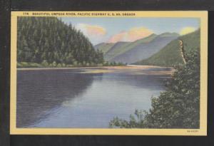 Beautiful Umpqua River,Pacific Highway US 99 OR Postcard 