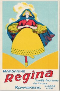 Regina Margarine Societe Anonyme Raymakers Woman Art Deco Advert Postcard G82