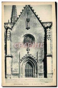 Old Postcard Chantonnay The Facade of The Church