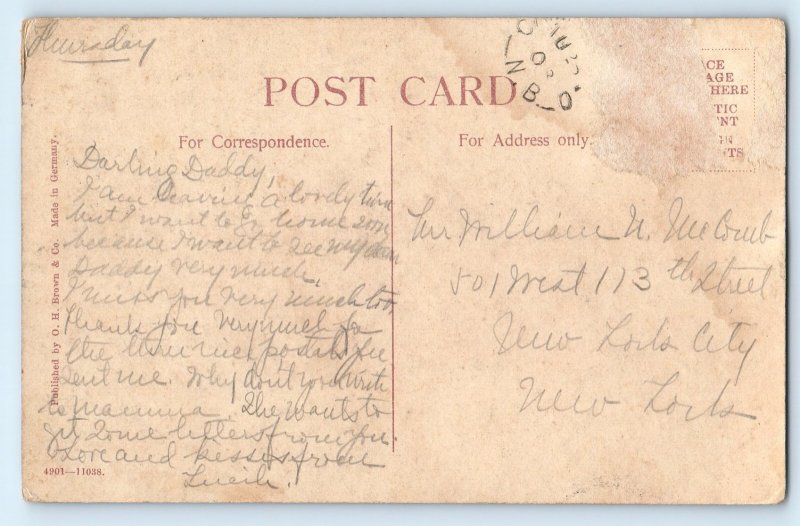 Campobello N.B. Canada Postcard Viewing from Echo Lake Bridge c1910 Posted