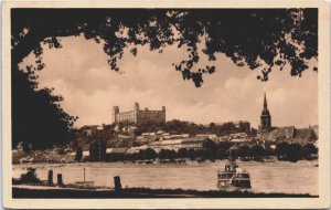 Slovakia Bratislava Hrad a Nabrezie Vintage RPPC C109