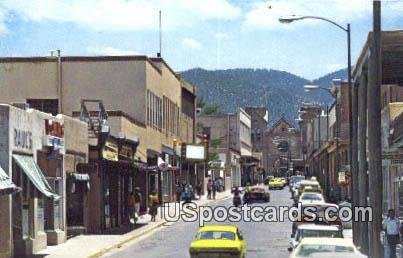 Quaint San Francisco Street in Santa Fe, New Mexico