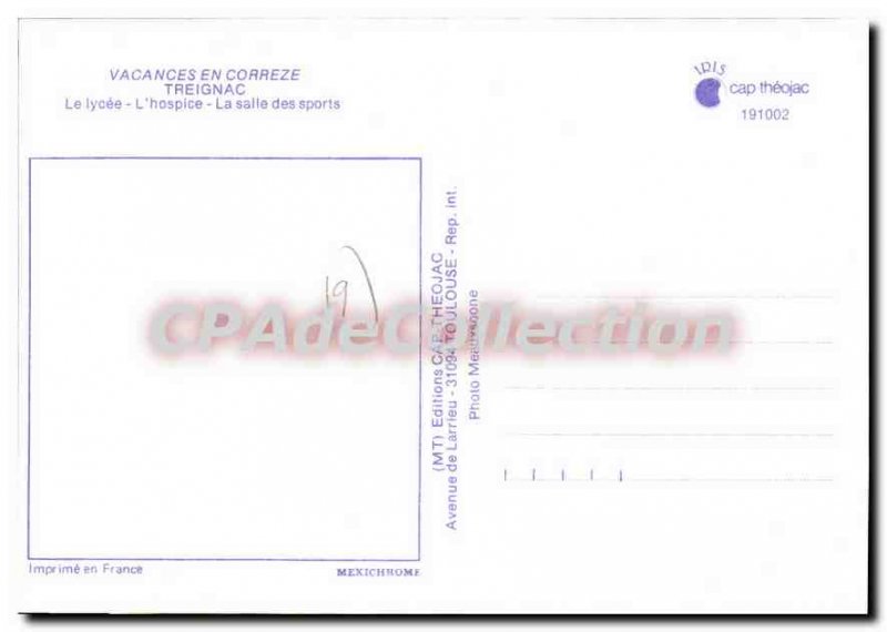 Postcard Modern Treignac The Hospice Lycee La Salle Des Sports