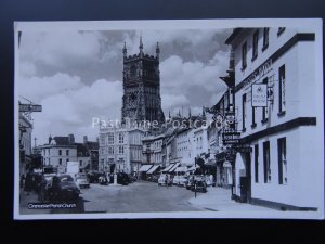 Gloucestershire CIRENCESTER City Centre & FLEECE HOTEL c1960's RP Postcard