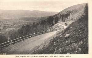 Vintage Postcard The Green Mountains From The Mohawk Trail Massachusetts A.H.L.