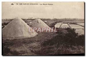 Old Postcard Saltmarsh The d & # 39Olonne Sands
