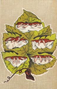 Lovers feet under a leaf, 1900-10s