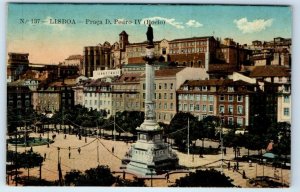 Praca D. Pedro IV Rocio LISBOA Portugal Postcard