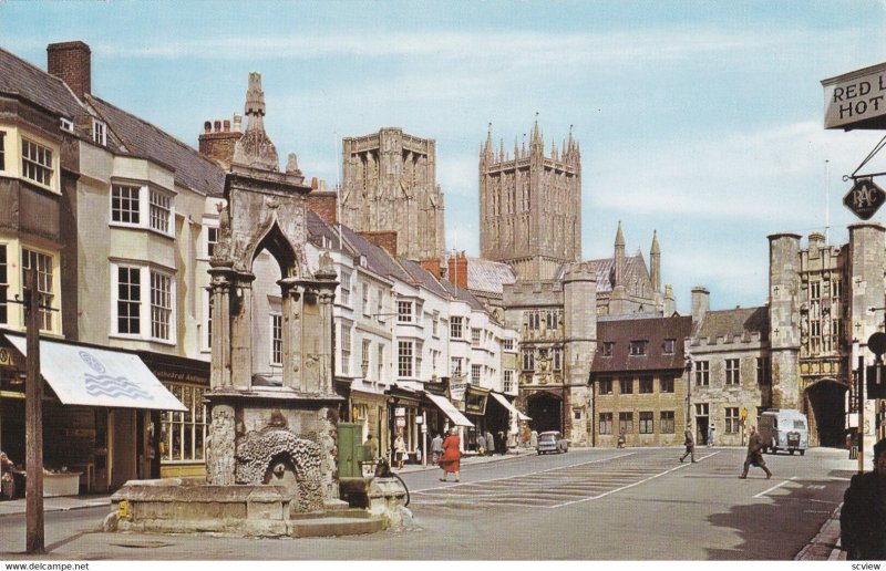 WELLS, Somerset, England, 1940-1960s; The Market Place