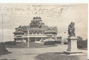 France Postcard - Saint Malo - Le Casino - La Statue - Ref 14027A