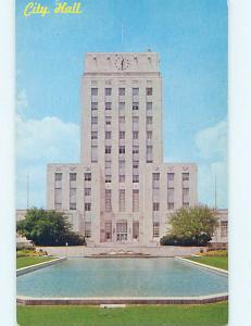 Unused Pre-1980 CITY HALL SCENE Houston Texas TX hs5805