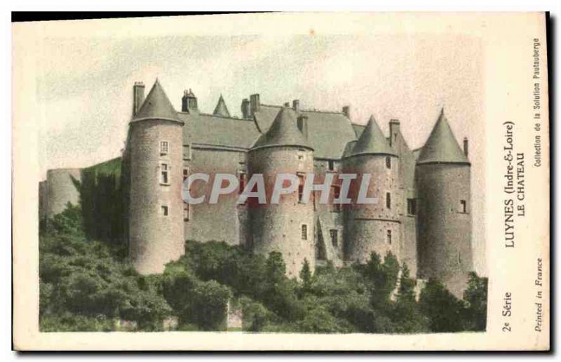 Postcard Old Luynes Indre et Loire Chateau