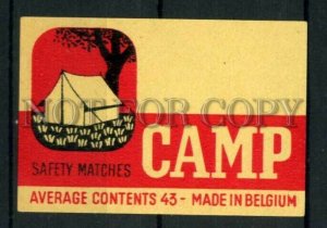 500658 BELGIUM CAMP Vintage match label