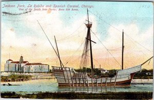 Postcard BOAT SCENE Chicago Illinois IL AL3448
