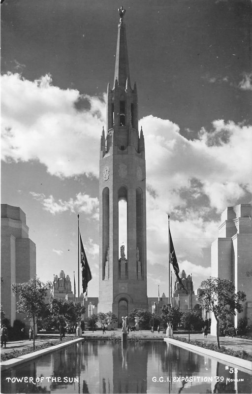GGI Exposition San Francisco California 1939 RPPC Real Photo Postcard Tower