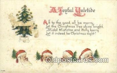 Santa Claus 1918 light wear yellowing from age, postal used 1918