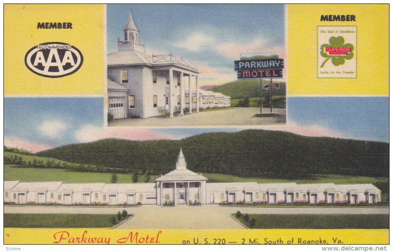 ROANOKE , Virginia , 30-40s ; Parkway Motel