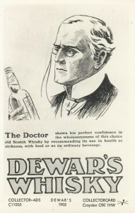 Advertising Dewar´s Whisky doctor advice postcard