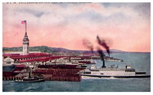 California  San Francisco Ferry Building and Boat Slips