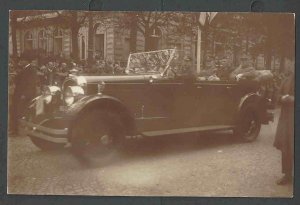Ca 1918 RPPC* General Pershing In Open Touring Card W/People Watching Mint