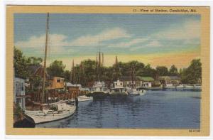 Yacht Fishing Boats Harbor Cambridge Maryland postcard