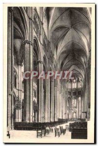 Postcard Old Cathedral of Bourges Nef