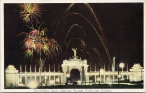 The Princes Gates CNE Toronto Ontario Night Fireworks Unused Postcard F41