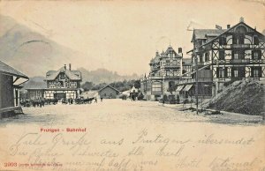 FRUTIGEN SWITZERLAND~BAHNHOF~1909 PHOTO POSTCARD