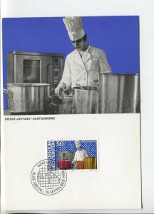 450319 Liechtenstein 1984 year First Day maximum card service cook profession