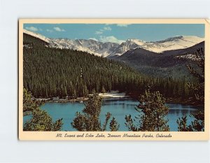 Postcard Mt. Evans and Echo Lake, Denver Mountain Parks, Colorado