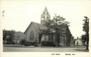 RPPC Postcard; M.E. Church, Wyoming IA Jones County Unposted