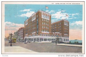 RACINE, Wisconsin, 1910-1920s; Hotel Racine (Side View)