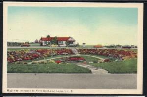 Colour Linen era PC Highway Entrance to Nova Scotia at Amherst unused