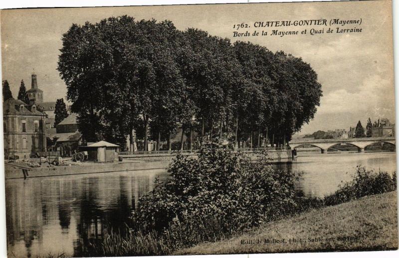 CPA Chateau gontier .- Bords de la mayenne et quai de lorraine (191589) 