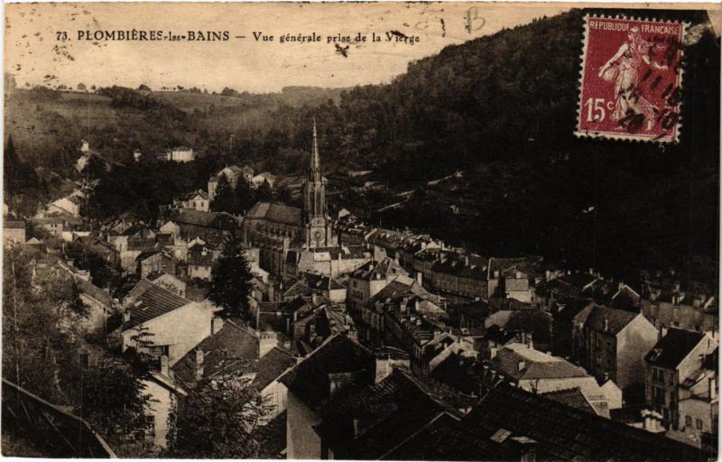 CPA PLOMBIERES-les-BAINS Vue générale prise de la Vierge (406343)