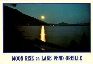 Idaho Moon Rise On Lake Pend Oreille