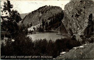 Big Hole River Dewey Montana MT Beaverhead County 1915 DB Postcard 