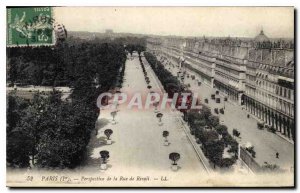 Postcard Old Paris I. Perspective of the Rue de Rivoli